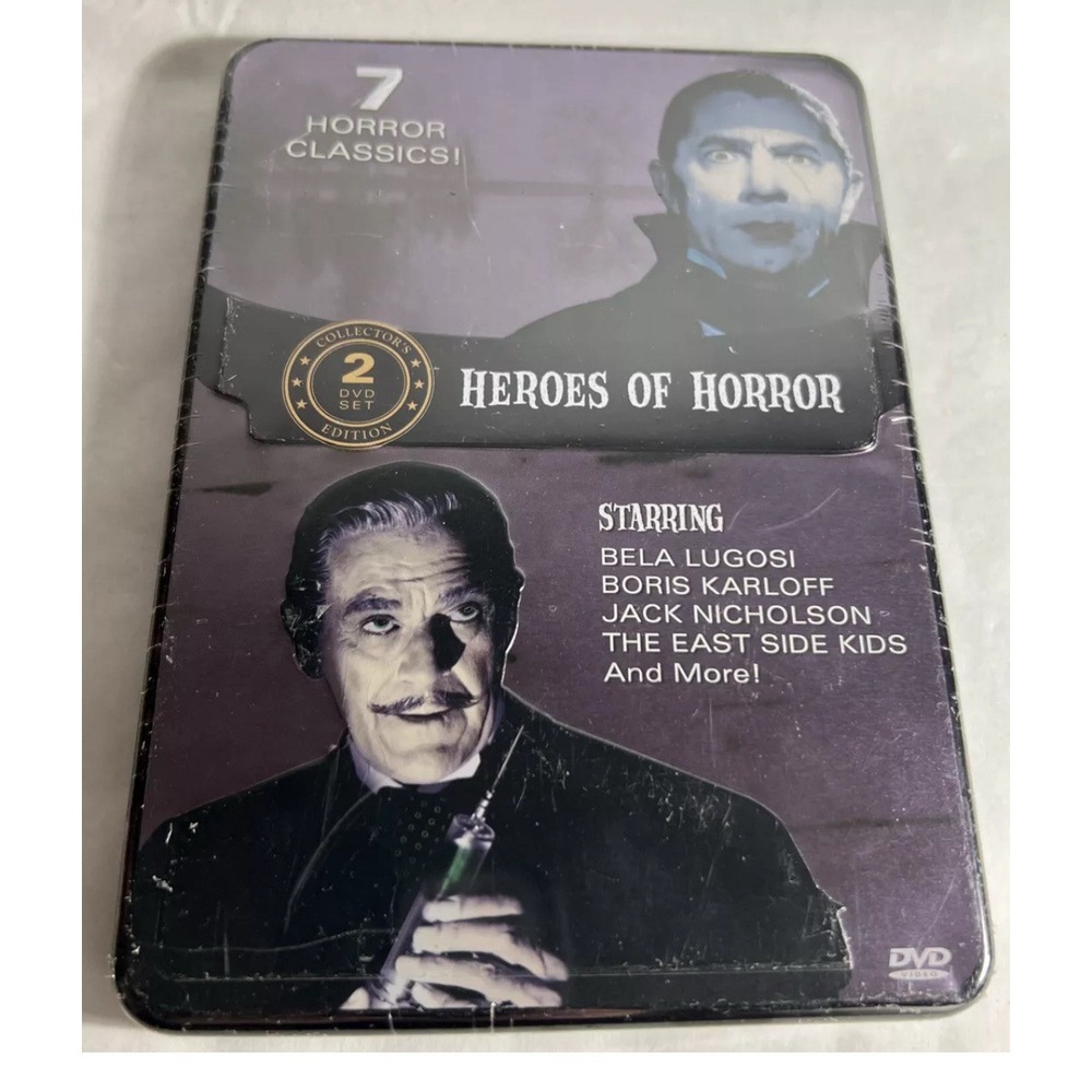 Heroes of Horror (DVD, 2012, 2-Disc‎ Set, Tin Case) Brand New Sealed